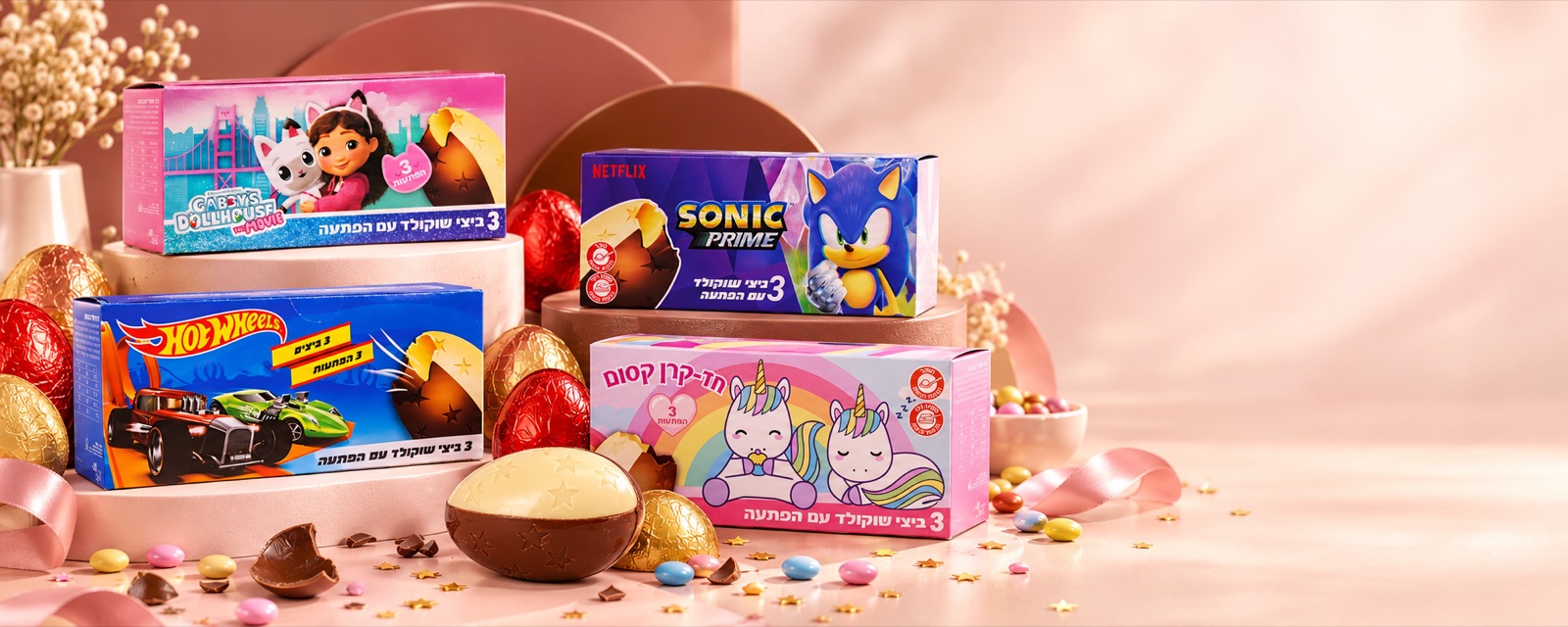 Sweets and chocolate eggs collection